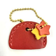 本革 キーケース キーカバー	赤	ストラップ ハンドメイド/工房エールヨコハマ