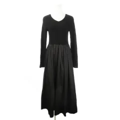 regleam リブニットロングスリーブワンピース M ブラック regleam リブニットロングスリーブワンピース M ブラック