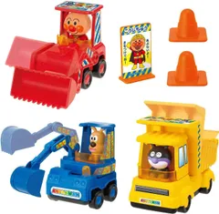 【新品】 ジョイパレット JOYPALETTE くるまだいすき 工事車両セット アンパンマン