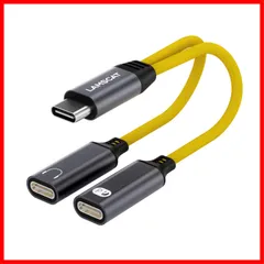 【新着商品】LAMSCAT タイプｃ二股 ケーブル イヤホン 変換アダプタ 快速充電 Type-C イヤホン変換ケーブル 充電とイヤホンが同時 DAC搭載 デジタル&アナログイヤホン分配器 Google/iPad/iPad Pro/Android/PC/15