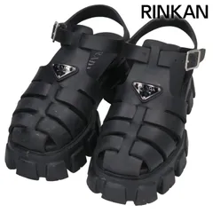 PRADA モノリス　グルカサンダル　厚底　サイズ9 ブラック　国内正規品 ブラック プラダ モノリス ラバー サンダル | PRADA