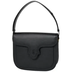 【在庫一掃】 イヴ・サンローラン YVES SAINT LAURENT ロゴ ショルダーバッグ 2WAY ワンショルダー ハンドバッグ ショルダーバッグ レザー ブラック レディース 【中古】