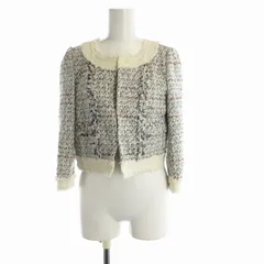 トゥービーシック TO BE CHIC ノーカラージャケット ツイード ショート丈 40 マルチカラー W5E07-153-28 /ROのサムネイル