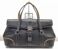 25k-250t【中古】COACH コーチ レザー ハンドバッグ 9267 ブラック レディース