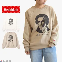ヘルスニット Healthknit トップス スウェットトレーナー 裏起毛 メンズ レディース ベートーベン 音楽 ミュージック クラシックスウェット クルーネック長袖 ユニセックス 長袖  M L XL 54018
