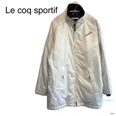 ★美品★ Le coq sportif ルコックスポルティフ ウインドブレーカー 中綿 ゴルフ 大きめ ゆったり M オフホワイト　送料無料　古着　レディース