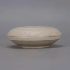 中国元時代定窯小皿 小石原焼 翁明窯元 リム皿 大 ドット マット｜和食器通販 四季折