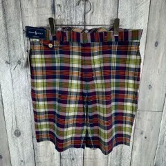 【新品】POLO GOLF ポロゴルフ ウェア チェック ショート パンツ 35