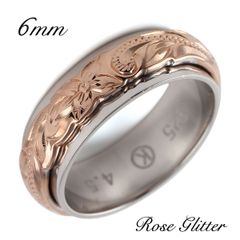 リング 指輪 6mm 2トーン ピンクゴールド ハワイアンジュエリー レディース 女性 彼女 シルバー925 プリンセスピンク 14K プルメリア シルバー ジュエリー アクセサリー 送料無料 かわいい おしゃれ クリスマス プレゼント 誕生日 記念日