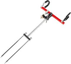 speichern 石鯛・大物釣り用 竿受けピトン ステンレス製ロッドホルダー 強力固定ブラケット・地面打ち込み対応(シルバー,  小さい)