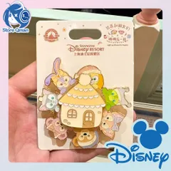 S2 10～15営業日発送  ディズニー クルクル回る ピンバッジ  上海ディズニーランド リーナベル シェリーメイ  ステラルー クッキーアン  ダッフィー＆フレンズ ジェラトーニ オルメル
