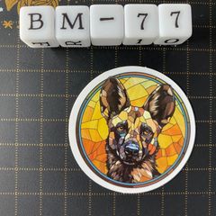 방수 스티커 독일 셰퍼드 개 스테인드 글라스 풍 BM-77
