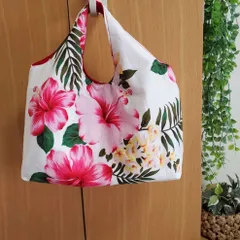 【新作】　ハイビスカス⭐トートバッグ