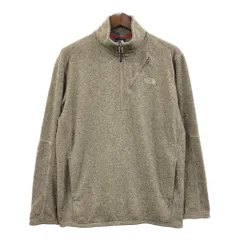 THE NORTH FACE ノースフェイス ハーフジップ フリースジャケット アウトドア ワンポイントロゴ ブラウン (メンズ L) 中古 古着 Q8996