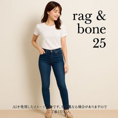 【送料無料】　ラグアンドボーン デニムパンツ ボトムス スキニー ヘビーウエイト レディース 25サイズ ネイビー rag & bone　md45140  春　夏　秋　冬