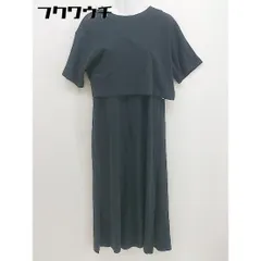 ◇ ITEMS URBAN RESEARCH ノースリーブ スリット ワンピース カットソー アンサンブル サイズF ダークグレー レディース  【中古】 【1111220015046】