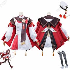 (ウィッグ、靴付き)原神 Hu Tao/胡桃 こスプレ衣装 大人用 制服 cosplay コスチューム 仮装 変装 コスチューム コスプレ服 仮装 演出服