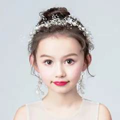 【在庫処分】卒業式 演奏会 入学式 発表会 ウェディング パール パーティー ステージショー ヘアバンド フラワー クラウン 花冠 ピアノ演奏 花嫁 子供 結婚式 ヘッドドレス 女の子 ホワイト カチューシャ ヘアアクセサリー 髪飾り RICISUNG
