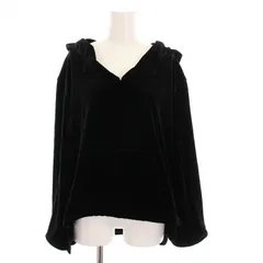 フォクシーニューヨーク FOXEY NEW YORK SPORTS Lounge Pullover ベロア パーカー プルオーバー 長袖 38 黒 40717 /YMのサムネイル