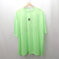 ◇ ⊂◎●未使用● FILA フィラ プリント ユニセックス 半袖 Tシャツ サイズL ライトグリーン メンズ レディース E  【1504240008882】