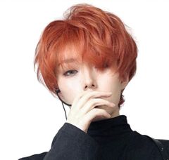 【迅速発送】フルウィッグ メンズウィッグ 原宿系 オレンジ かつら ショート メンズウィッグ 男性 人気 ファッション 原宿 ネット付き 自然 男女兼用