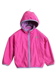 【お得なクーポン配布中!】 ノースフェイス リバーシブル パーカー ジャケット ベビー 90cm 古着 The North Face ベビー用 フリース ボーダー ナイロン ピンク フード