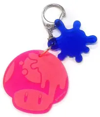 【中古】雑貨 スーパーキノコ フェスキーホルダー 「Splatoon2(スプラトゥーン2)×スーパーマリオブラザーズ35周年フェス」 Nintendo TOKYOグッズ