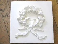 【221358】 Mathilde M マチルドエム　壁飾り リボン 花フラワー　立体 香り オーナメント 石膏のサムネイル