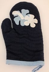 ＜正規品＞オーブンミトン♡ハイビスカス♡ネイビーブルー♡ハワイアンキルト