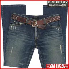 廃盤 バーバリーブラックレーベル ジーンズ デニム ノバチェック 刺繍TJ903