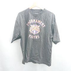 ◇ ⊂ CPCM ヴィンテージライク 虎イラストロゴプリント 半袖 Tシャツ サイズM グレー オレンジ系 メンズ レディース E 【1502180049460】のサムネイル