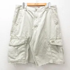 W36/古着 リーバイス Levis ショート カーゴ パンツ ショーツ メンズ コットン 薄ベージュ カーキ spe 25may12 中古 ボトムス 短パン ショ