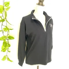 カンゴールスポーツ✨トップス ブラック M ハーフジップ 長袖 カジュア 裏起毛