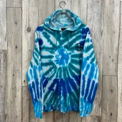 HUF ハフ タイダイ 両面プリント プルオーバー スウェット パーカー M