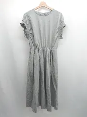 ◇ ⊂ KUMIKYOKU 組曲 シンプル系 半袖 膝下丈 ワンピース サイズ3 ライトブルー系 レディース E  【1507160018528】