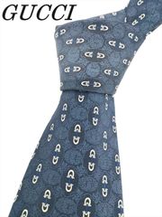 ◇美品◇GUCCI グッチ ネクタイ 紺色 幾何学模様 オシャレ - メルカリ
