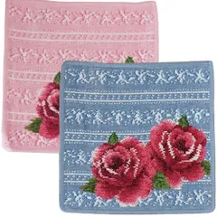 【匿名配送】新品未使用　複数購入OK　フェイラー　FEILER　タオルハンカチ　25cm×25cm　ディアンドル ローズ DIRNDL ROSE　【ブルー・ピンク からお選びください】　プレゼント　母の日　敬老の日　ホワイトデー　誕生日　ミニタオル　ドイツ製