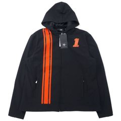 HARLEY DAVIDSON レーシングジャケット ライダースジャケット XL ブラック ポリエステル バックロゴプリント フード着脱式 JACKET-STRIPE BLACK 97439-21VW 未使用品