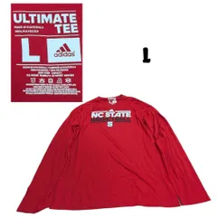 アディダス古着ULTIMATE バスケトボールTEE長袖プリントTシャツLレッドSY00300