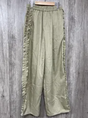 THE YOn ザヨン サイドフリルラインタック イージー パンツ sizeF/カーキ ■◆ レディース