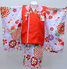 七五三 3才 3歳 三才 三歳 女児 女の子 被布着物祝着フルセット 式部浪漫 日本製 お仕立て無料 NO26245-02