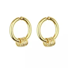 【新着商品】サージカルステンレス 金属アレルギー対応 両耳セット メンズ 3サイズ 3カラー 5リング レディース フェイクピアス LUXSTAR