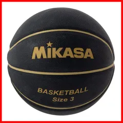 ミカサ(MIKASA) バスケットボール 3号(ジュニア・キッズ向け)ゴム ブラック/ゴールド B3JMR-BKGL