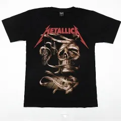 【送料無料/新品】メタリカ METALLICA 半袖Tシャツ ロックバンド ヘビーメタル ヘビメタ 両面プリント 黒 メンズ Mサイズ ■管理番号LBT165 （4）5/18