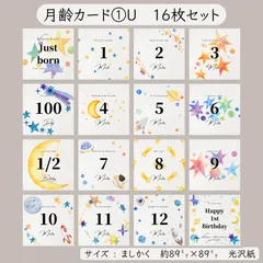 月齢カード①⋆𝐔 ✩⃛* 16枚セット
