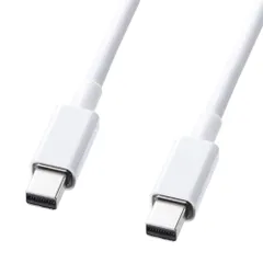 【数量限定】ミニDisplayPort オス) - オス 1.0m MiniDisplayPortケーブル(ミニDisplayPort ホワイト Supply) KC-DPMM1W サンワサプライ(Sanwaのサムネイル
