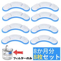 自動給水器 給水機用 フィルター8枚 猫犬兼用 ペット 家庭用 静音 水飲み器 水やり機 循環式 透明 大容量 スタンド 浄水 10071