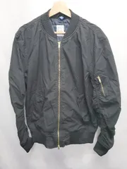 ◇ ⊇ H&M エイチアンドエム コットン100% 長袖 MA-1 ジャケット サイズM ブラック メンズ E  【1507010004022】のサムネイル