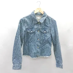 ◇ ⊂ INDIGOS インディゴス コットン100% カットオフ 長袖 デニムジャケット ジージャン サイズF ブルー系 レディース E  【1412260016858】