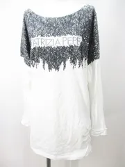 パトリツィアペペ PATRIZIA PEPE 長袖 カットソー 1 白系 ホワイト 刺繍 スパンコール シャーリング 透け感のサムネイル